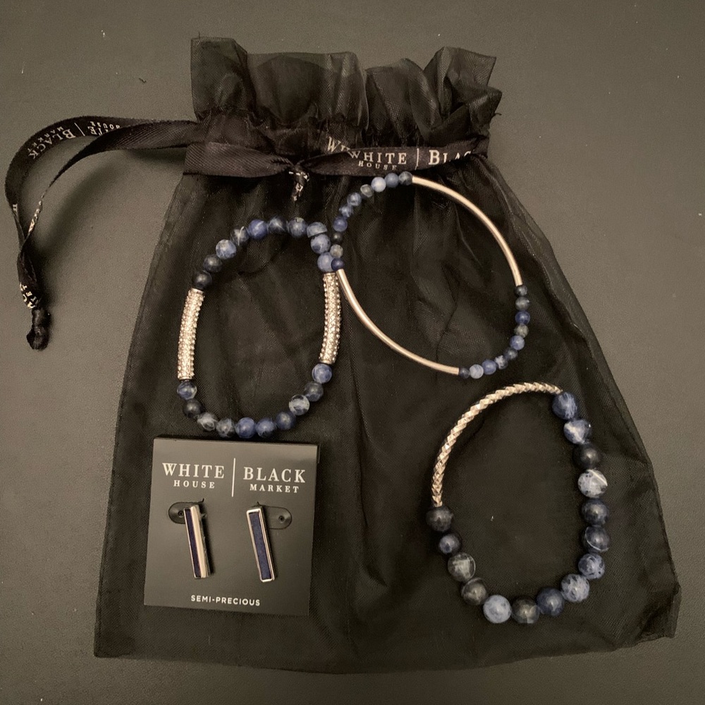 White house black market, Multiple bracelets and earrings, brand new with bag
